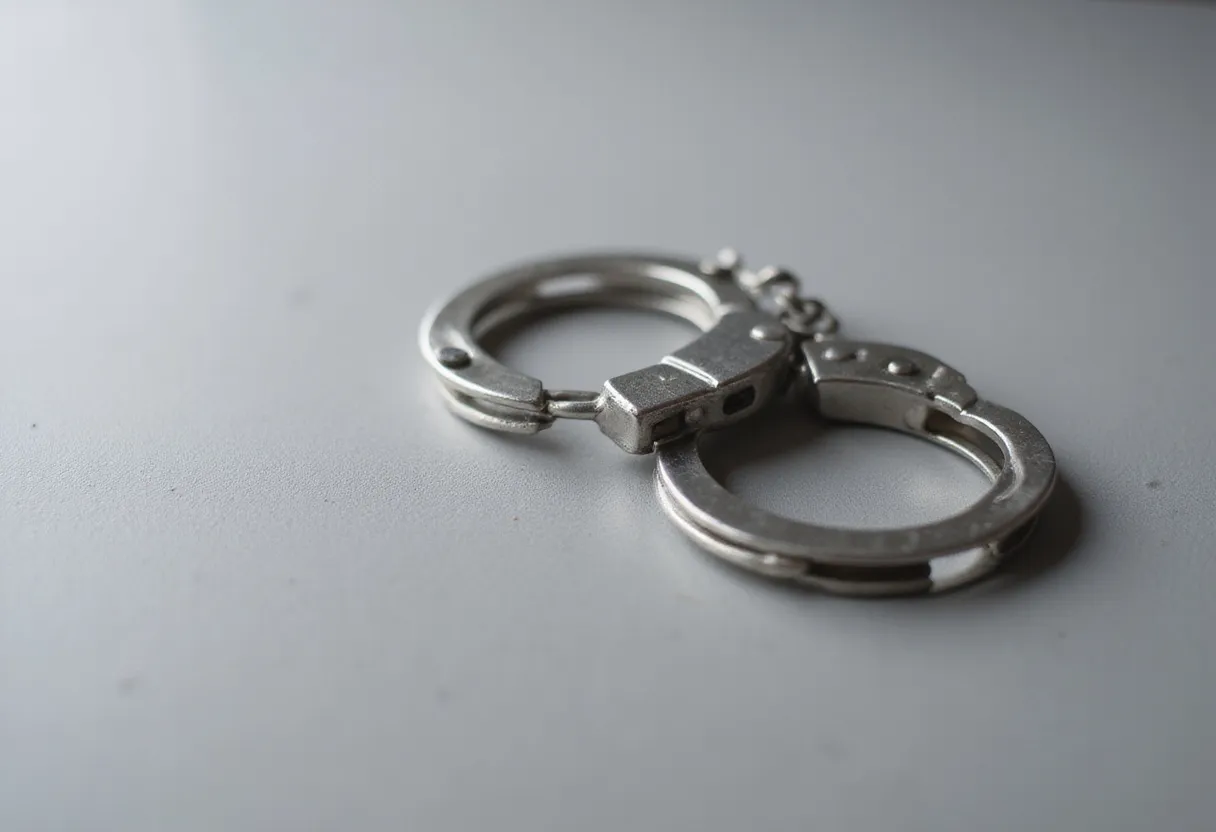 Florida drug possession defense attorney — a pair of handcuffs on a neutral surface representing an arrest
