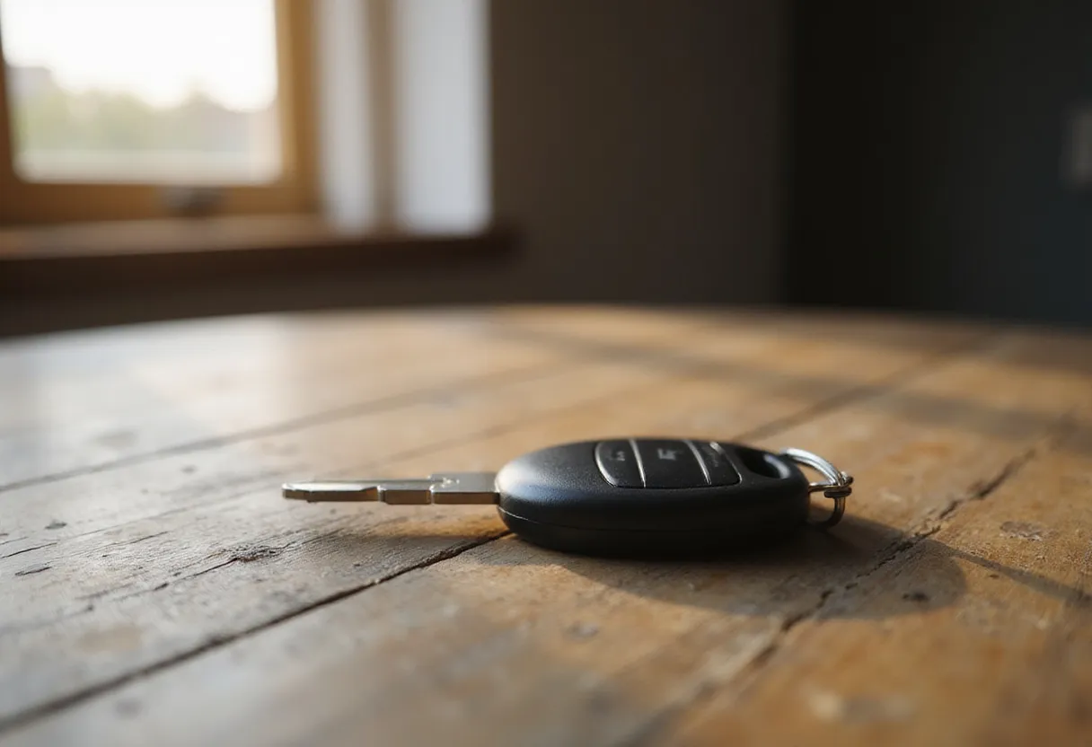 Florida driving while license suspended or revoked defense attorney — a car key resting on a table